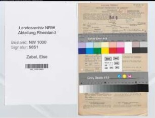 Entnazifizierung Else Zabel, geb. 06.01.1901 (Stenotyp.)