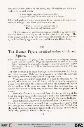 VII. The Human Figure incribed within Circle and Square