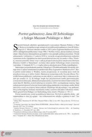 80: Portret gabinetowy Jana III Sobieskiego z byłego Muzeum Polskiego w Muri