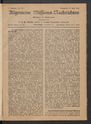 No. 3/4. 15. April 1919