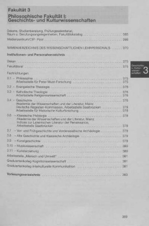 Philosophische Fakultät I: Geschichts- und Kulturwissenschaften