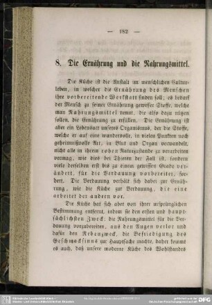 8. Die Ernährung und die Nahrungsmittel