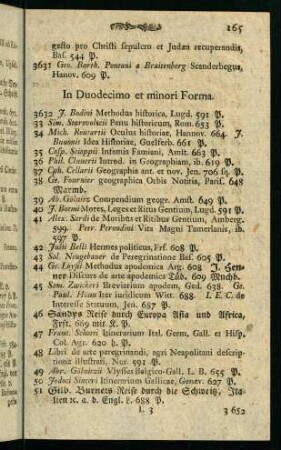 165-172, In Duodecimo et minori Forma.