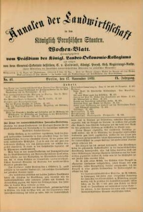 No. 46. Berlin, den 17. November 1869. IX. Jahrgang.