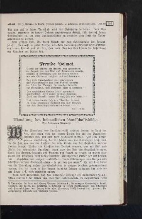 Wandlung des heimatlichen Landschaftsbildes.