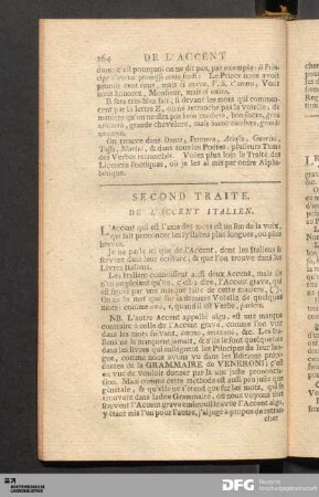 Second Traite De L'Accent Italien