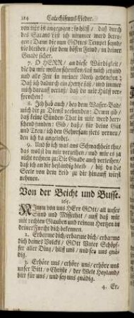 Von der Beicht und Busse. - Vom heiligen Abendmahl.