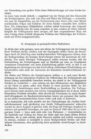 II. Anregungen zu gesetzgeberischen Maßnahmen