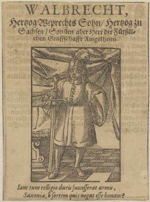 Bildnis von Walbrecht, Herzog von Sachsen