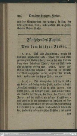 Fünfzehendes Capitel. Von dem hitzigen Fieber