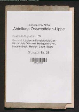 1. Pfarre (Superintendentur): Superintendentenwohnung auf der Wehme oder Wedem (heute: Unter der Wehme)