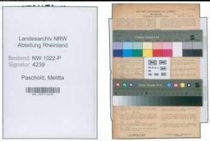 Entnazifizierung Melitta Paschold , geb. 22.12.1916 (Dolmetscherin)