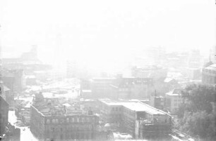 Stuttgart: Blick vom Kriegsbergturm, Ausschnitt: Stiftskirche - Tagblatt-Turm