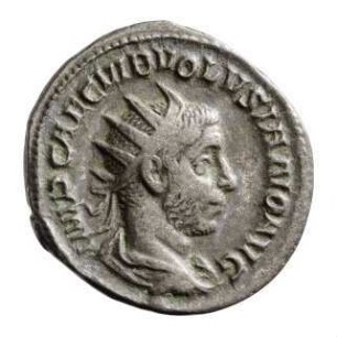 Münze, Antoninian, 253 n. Chr.