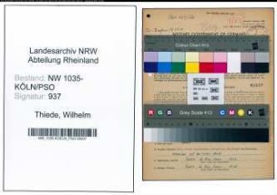 Entnazifizierung Wilhelm Thiede , geb. 01.06.1910 (Betriebsassistent)