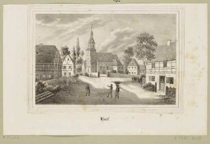 Die Kirche in Hof (Naundorf-Hof), südlich von Oschatz, aus Sachsens Kirchen-Galerie von Hermann Schmidt, Bd. 3, 1840