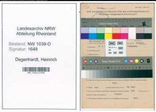 Entnazifizierung Heinrich Degenhardt , geb. 26.01.1882 (Landwirt)