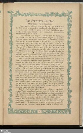 Das Servietten-Brechen