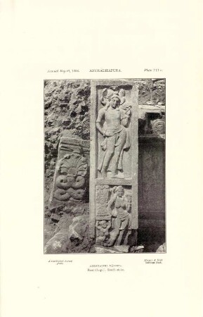 Plate VII. C. Anurádhapura. Abhayagiri Dágaba. East chapel: South stelae.
