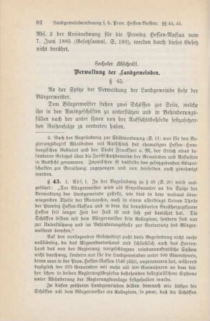 Sechster Abschnitt. Verwaltung der Landgemeinden