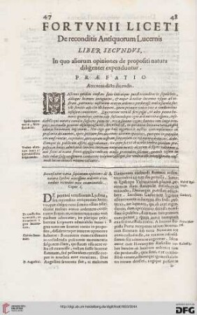 Liber secundus: In quo aliorum opiniones de propositi natura diligenter expeduntur