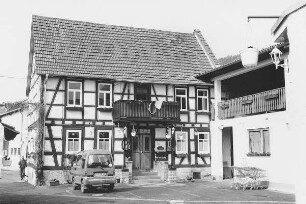 Wohnhaus, Fachwerk; Gelnhausen, Brunnenstraße 3a
