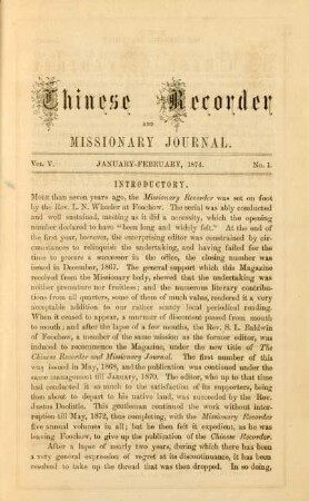 No. 1. January - February, 1874