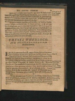 Theses Theologocorum Wirtembergensium de Coena Domini.