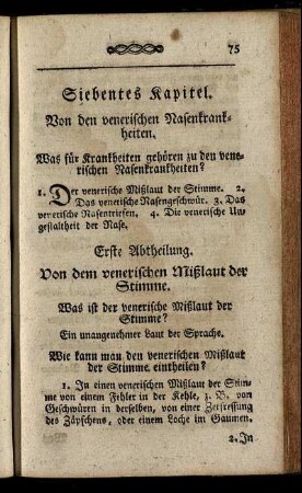 Siebentes Kapitel. Von den venerischen Nasenkrankheiten