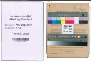 Entnazifizierung Josef Tessling , geb. 10.06.1905 (Techn.Angestellter)