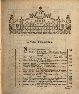 Bibliotheca elegantiorum disputationum in illustriora et selectiora Veteris et Novi Testamenti loca : secundum seriem utriusque testamenti congestarum