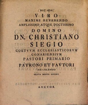 Diss. philos. primos ductus systematis philosophiae generalissimae sistens