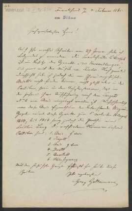 Brief an Friedrich Wilhelm Jähns : 02.02.1865