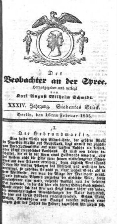 7. Stueck, 16. Februar 1835