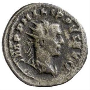 Münze, Antoninian, 247 - 249 n. Chr.