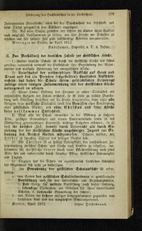 ¬Das¬ Verhältniß der deutschen Schule zur christlichen Kirche