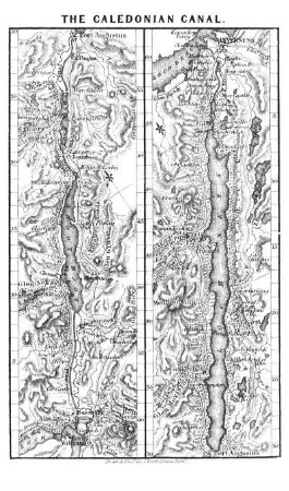 Chart of the Caledonian Canal.