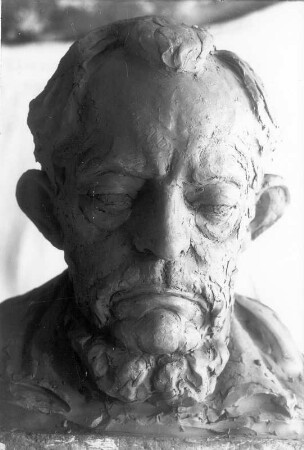 Porträtkopf des Bildhauers Ernst Barlach : Porträtkopf des Bildhauers Ernst Barlach. Ton (um 1935; vielleicht von M. Böhmer)