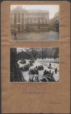 Treffer bei der Tankschlacht in das Rathaus von Cambrai
