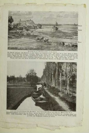 Aus dem Teufelsmoor bei Bremen. Kultiviertes Moor mit Wiese, Wald und Feld