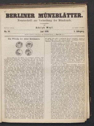 No. 94. Juni 1888