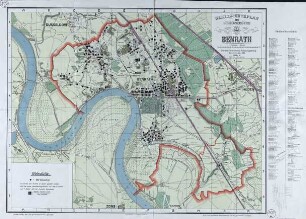 Übersichtsplan der Bürgermeisterei Benrath; Einwohnerdichte