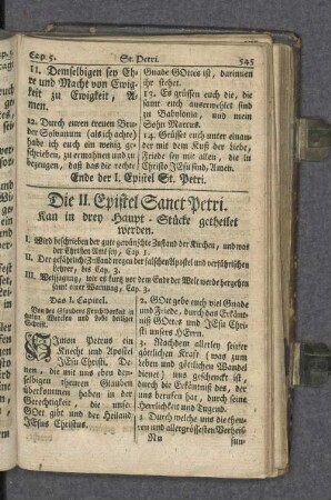 Die II. Epistel Sanct Petri.