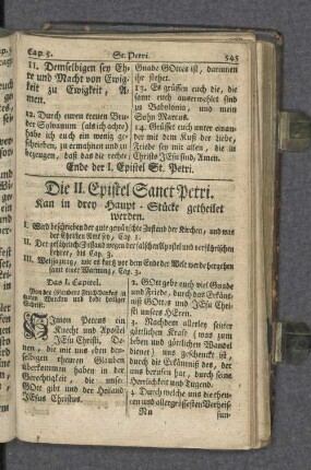 Die II. Epistel Sanct Petri.