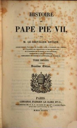 Histoire du Pape Pie VII. 2