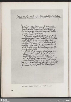 Ein Brief Rudolf Kochs an Rudolf Blanckertz, 1932
