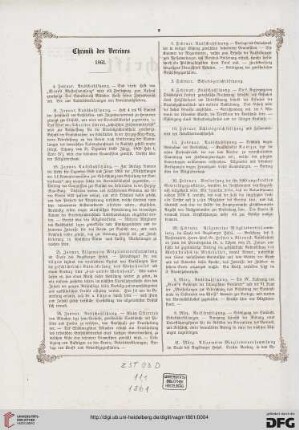 Chronik des Vereins 1861