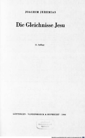 Die Gleichnisse Jesu