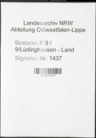 Sterberegister Standesamt Lüdinghausen-Land