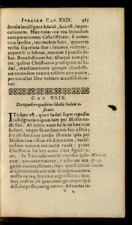 Cap. XXIX. De repudio repudiive libello Iudaeis usitato.